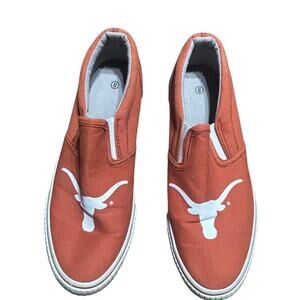 Foco Mens size 8 Texas Longhorn burnt orange slip on shoes